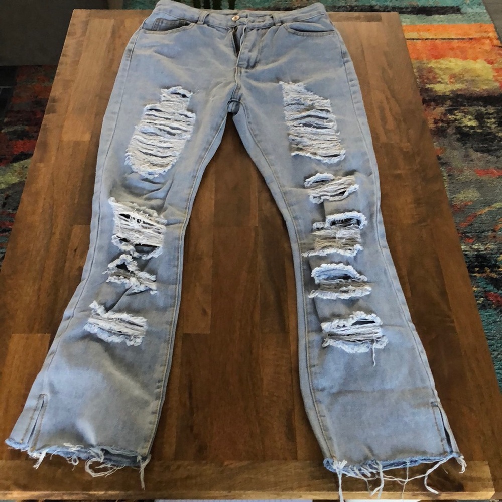 Distressed denim